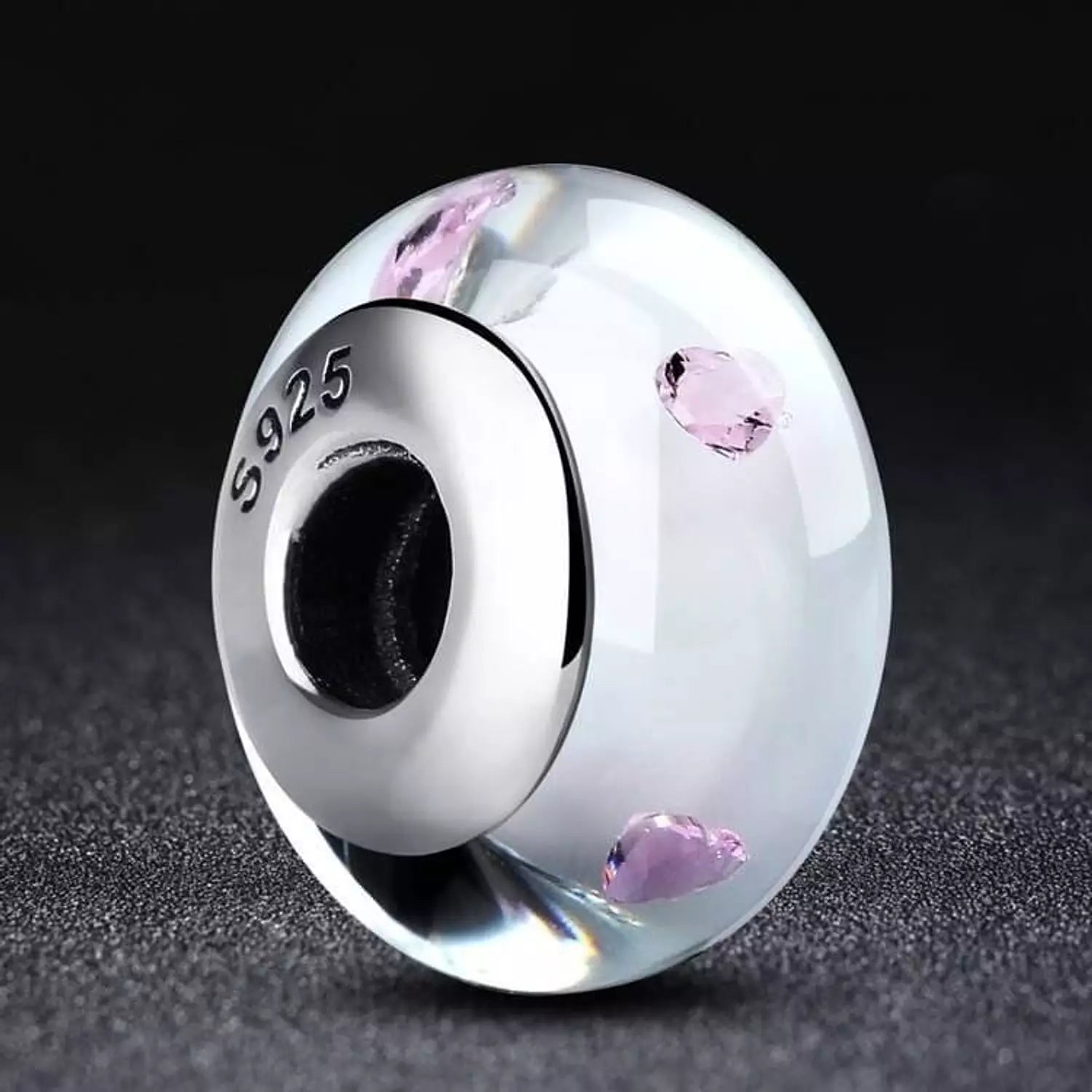 باندورا شارم قلب مورانو الأبيض